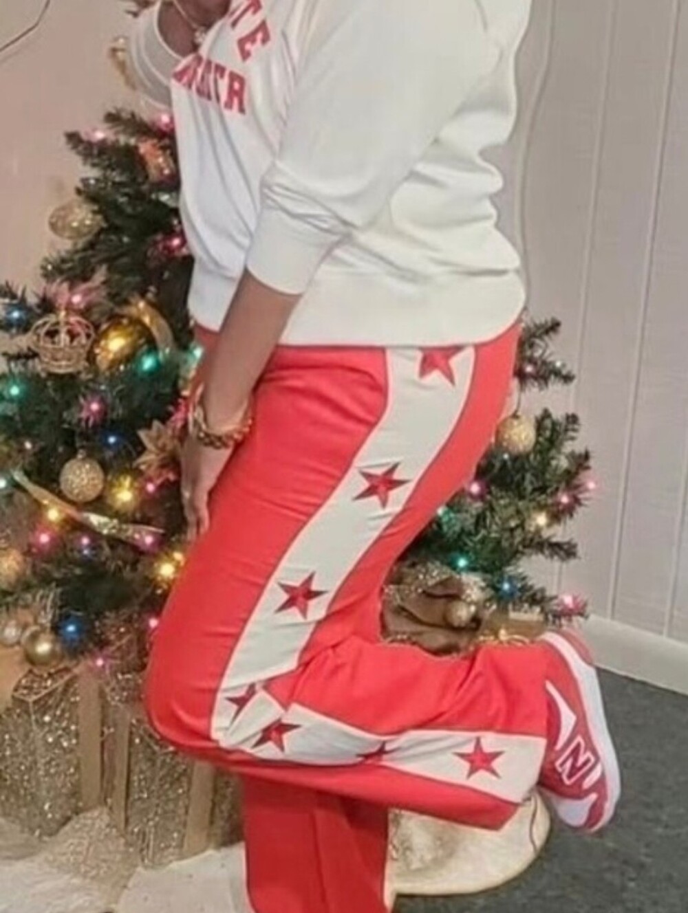 Red Drawstring Track Pants - Picture 5 of 5